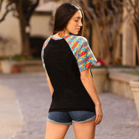 Load image into Gallery viewer, 20152 - Half Sleeve Aztec Print Top
