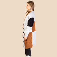 Load image into Gallery viewer, 20211 - Western Color Block Cardigan
