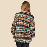 Load image into Gallery viewer, 20225 - Abstract Print Sherpa with Pockets
