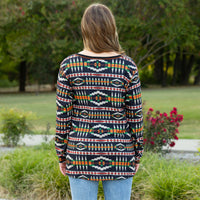 Load image into Gallery viewer, 20236 - Abstract Print Long Sleeve Top
