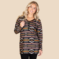 Load image into Gallery viewer, 20236 - Abstract Print Long Sleeve Top
