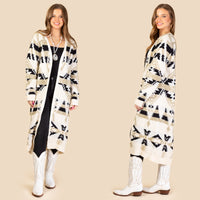 Load image into Gallery viewer, 20243 - Geometric Print Cardigan
