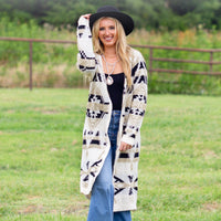 Load image into Gallery viewer, 20243 - Geometric Print Cardigan
