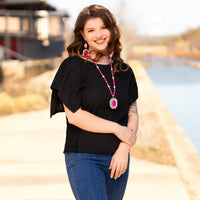 Load image into Gallery viewer, 20283 - Half Sleeve Top with Lace Detail
