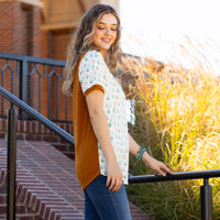 Load image into Gallery viewer, 30024 - Cactus Print Half Sleeve Top
