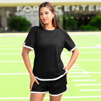 Load image into Gallery viewer, 30038 - Game Day Top &amp; Shorts Set with Pockets - Black
