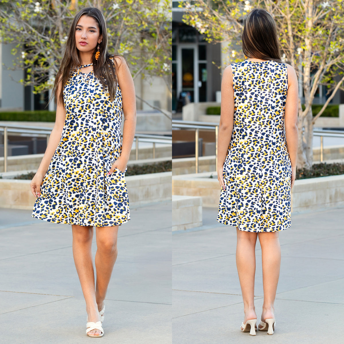 30039 - Animal Print Dress with Pockets