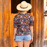 Load image into Gallery viewer, 30050 - V- Neck Paisley Print Top
