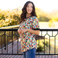 Load image into Gallery viewer, 30051 - Multi Leopard Patch Print Half Sleeve Top
