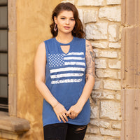Load image into Gallery viewer, 30060 - American Flag Tank Top - Blue

