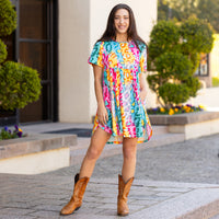 Load image into Gallery viewer, 30065 - Multicolor Leopard Print Dress with Pockets
