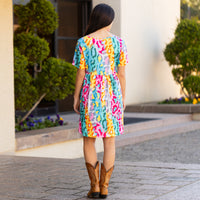 Load image into Gallery viewer, 30065 - Multicolor Leopard Print Dress with Pockets
