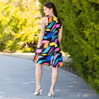 Load image into Gallery viewer, 30070 - Multicolor Abstract Print Dress
