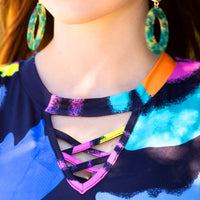 Load image into Gallery viewer, 30070 - Multicolor Abstract Print Dress
