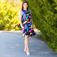 Load image into Gallery viewer, 30070 - Multicolor Abstract Print Dress
