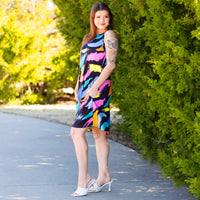 Load image into Gallery viewer, 30070 - Multicolor Abstract Print Dress
