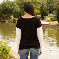 Load image into Gallery viewer, 30098 - Waffle Knit Color Block Sweater
