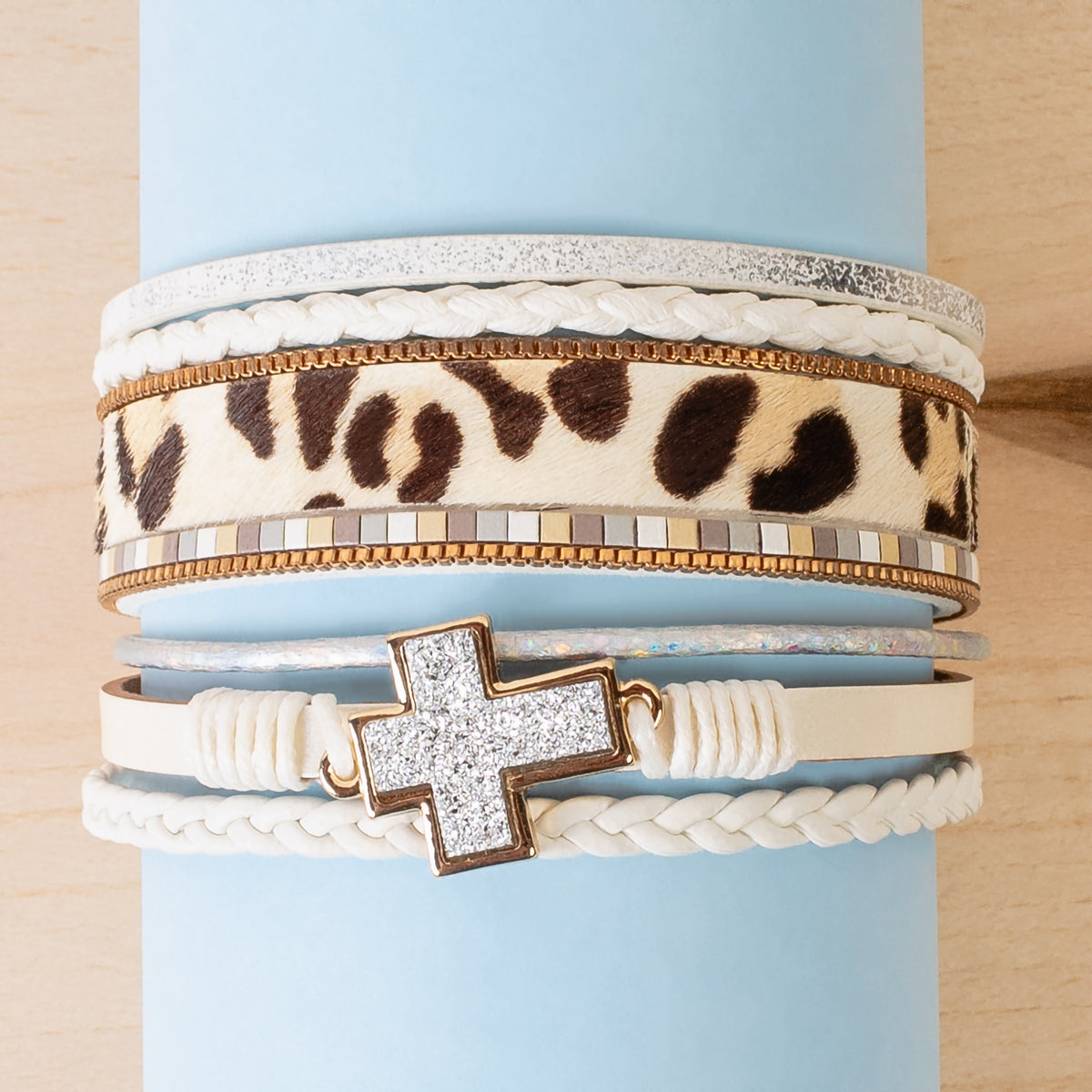 3026 - Stacked Bracelet - White