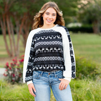 Load image into Gallery viewer, 40007 - Reindeer and Snowflake Christmas Sweater
