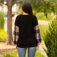 Load image into Gallery viewer, 40011 - Plaid Stripes Print Long Sleeve Top
