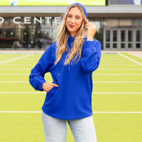 Load image into Gallery viewer, 50151 - Quilted Long Sleeve Hoodie with Pockets
