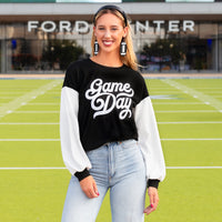 Load image into Gallery viewer, 40015 - Game Day Long Sleeve Top - Black
