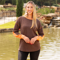 Load image into Gallery viewer, 40041 - Color Block Long Sleeve Top
