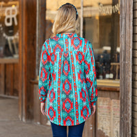 Load image into Gallery viewer, 40042 - Abstract Print Button Up Top
