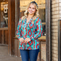 Load image into Gallery viewer, 40042 - Abstract Print Button Up Top
