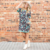 Load image into Gallery viewer, 40049 - Western Cactus Print Dress with Pockets
