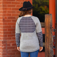 Load image into Gallery viewer, 40054 - Geometric Print Patchwork Long Sleeve Top
