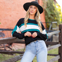 Load image into Gallery viewer, 40055 - Leopard Stripe Sweater
