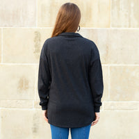 Load image into Gallery viewer, 40069 - Sparkly Half-Zip Pullover - Black
