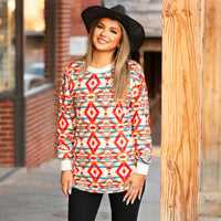 Load image into Gallery viewer, 40072 - Multicolor Geometric Print Top
