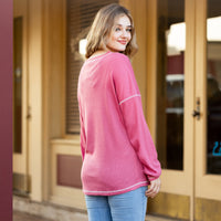 Load image into Gallery viewer, 40074 - Waffle Knit top with Square Pocket
