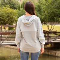 Load image into Gallery viewer, 40081 - Grey Button Down Hoodie with Square Pocket
