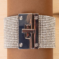 Load image into Gallery viewer, 4201 - Rhinestone Cuff Bracelet - Clear
