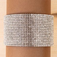 Load image into Gallery viewer, 4201 - Rhinestone Cuff Bracelet - Clear

