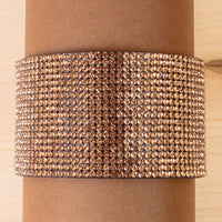 Load image into Gallery viewer, 4201 - Rhinestone Cuff Bracelet - Gold
