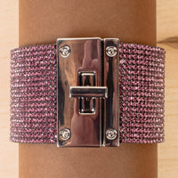 Load image into Gallery viewer, 4201 - Rhinestone Cuff Bracelet - Pink

