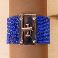 Load image into Gallery viewer, 4201 - Rhinestone Cuff Bracelet - Royal Blue

