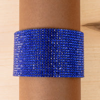 Load image into Gallery viewer, 4201 - Rhinestone Cuff Bracelet - Royal Blue
