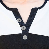 Load image into Gallery viewer, 50029 - Game Day Shimmery Top with Accent Buttons - Black
