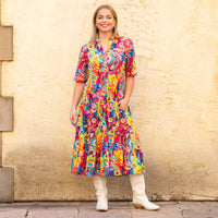 Load image into Gallery viewer, 50052 - Floral Paisley Print Dress with Pockets
