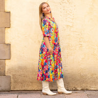 Load image into Gallery viewer, 50052 - Floral Paisley Print Dress with Pockets
