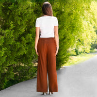 Load image into Gallery viewer, 50067 - Wide Leg Textured Pants with Pockets - Mocha
