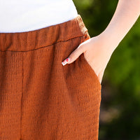 Load image into Gallery viewer, 50067 - Wide Leg Textured Pants with Pockets - Mocha
