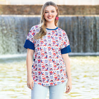 Load image into Gallery viewer, 50078 - 4th of July Half Sleeve Top
