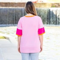 Load image into Gallery viewer, 50080 - Multi Leopard Color Block Top
