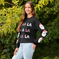 Load image into Gallery viewer, 50096 - Christmas FA LA LA Sequined Santa Claus Long Sleeve Top
